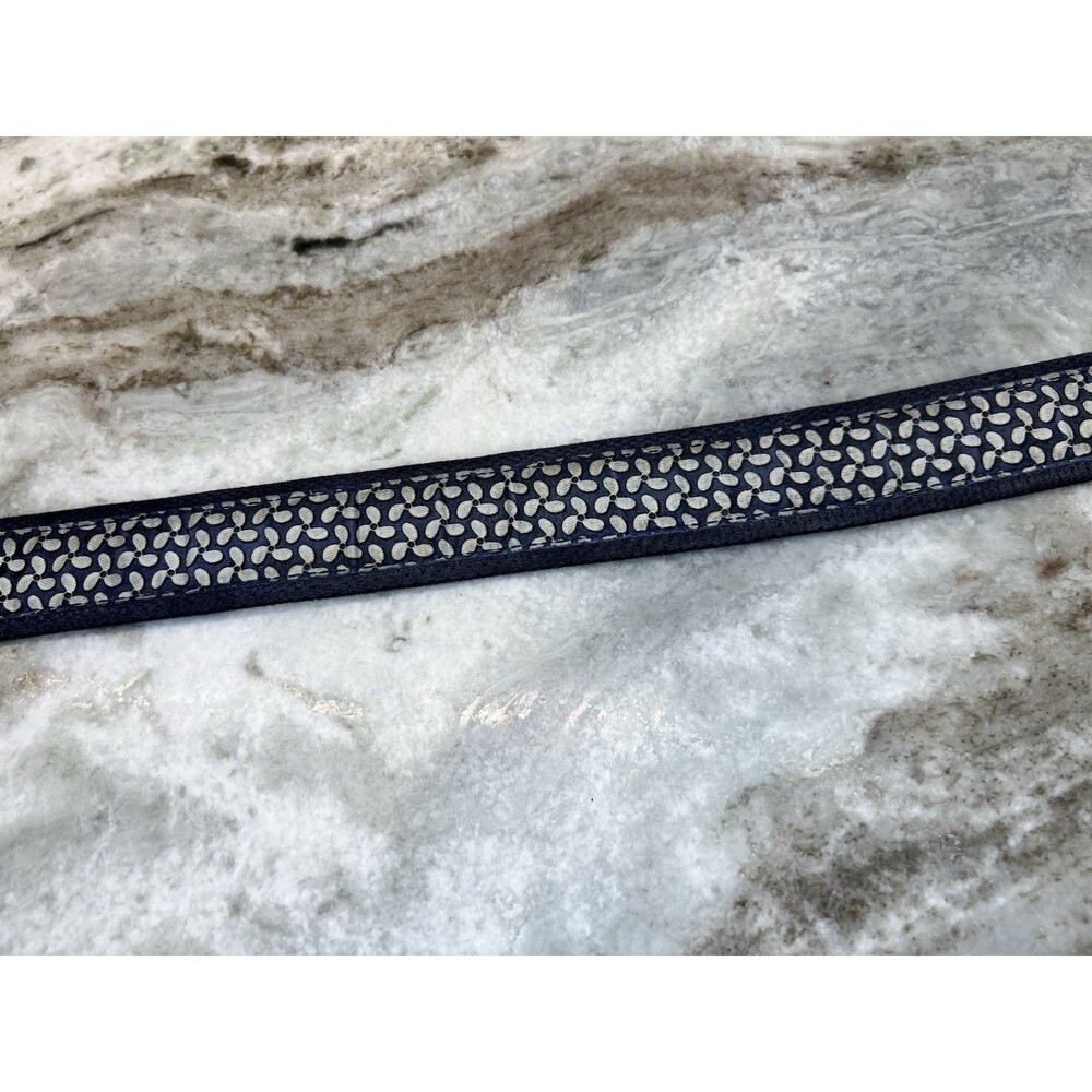 Vineyard Vines Belt SZ 30 Blue Boat Propeller Nautical Canvas Leather Men - Picture 8 of 12